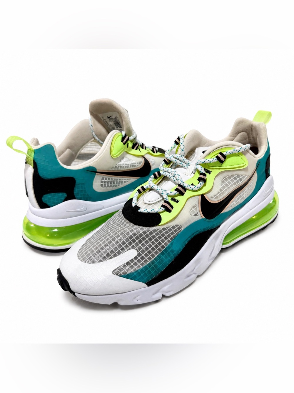 Nike Air Max 270 React Neon Green Blue Sneakers Men’s 11
